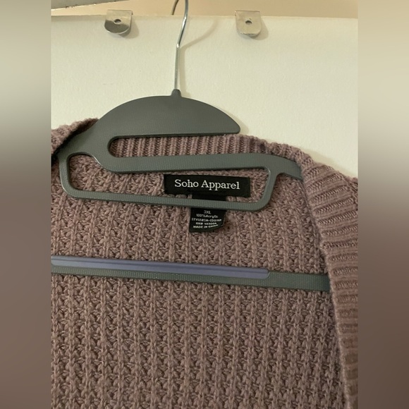 DUSTY LAVENDER CARDIGAN- SOHO APPAREL - Picture 3 of 4
